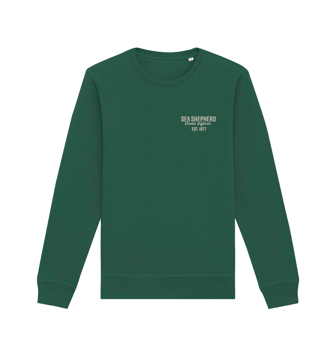 Bottle Green Printed Sweater Front